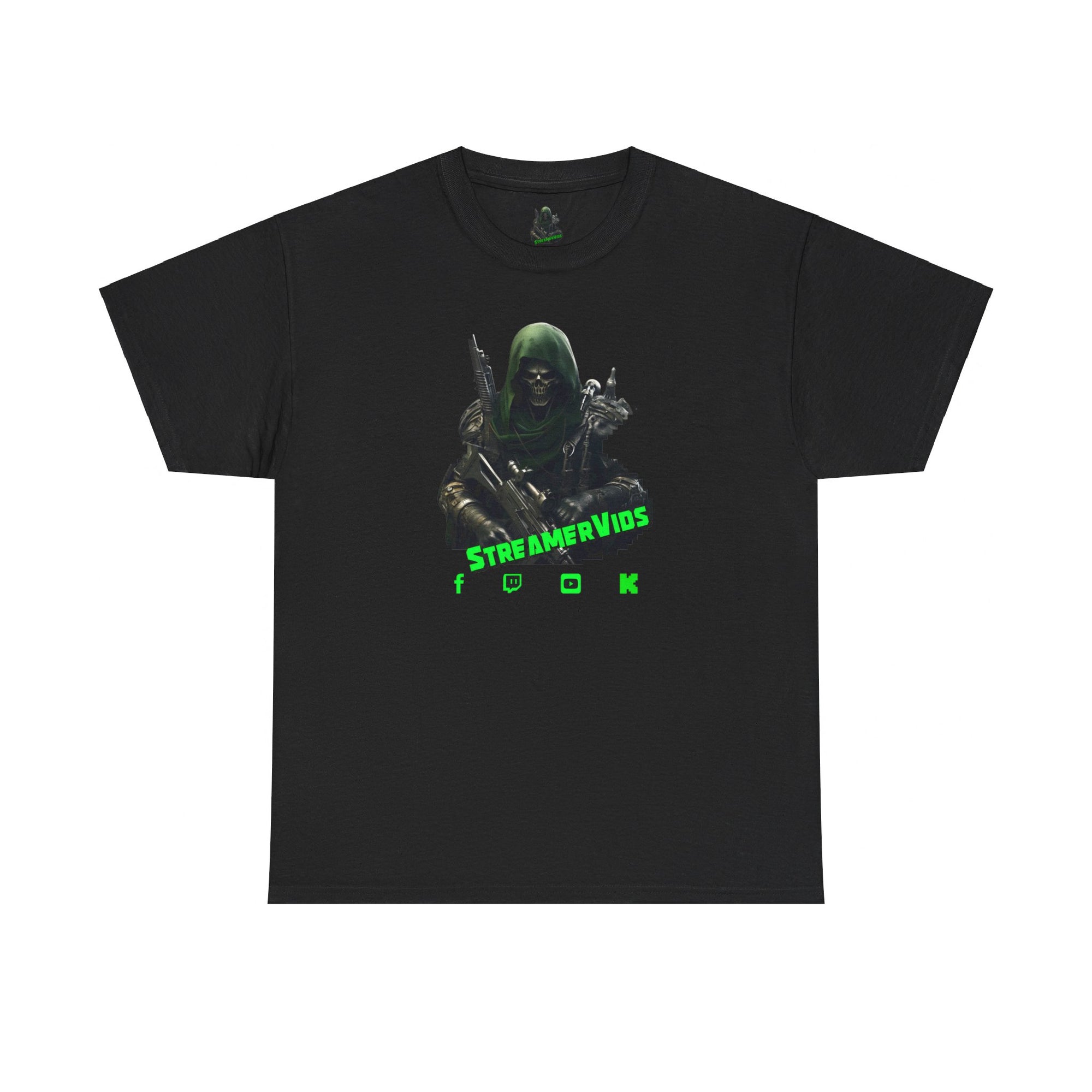 StreamerVids with Gun Unisex Heavy Cotton Tee