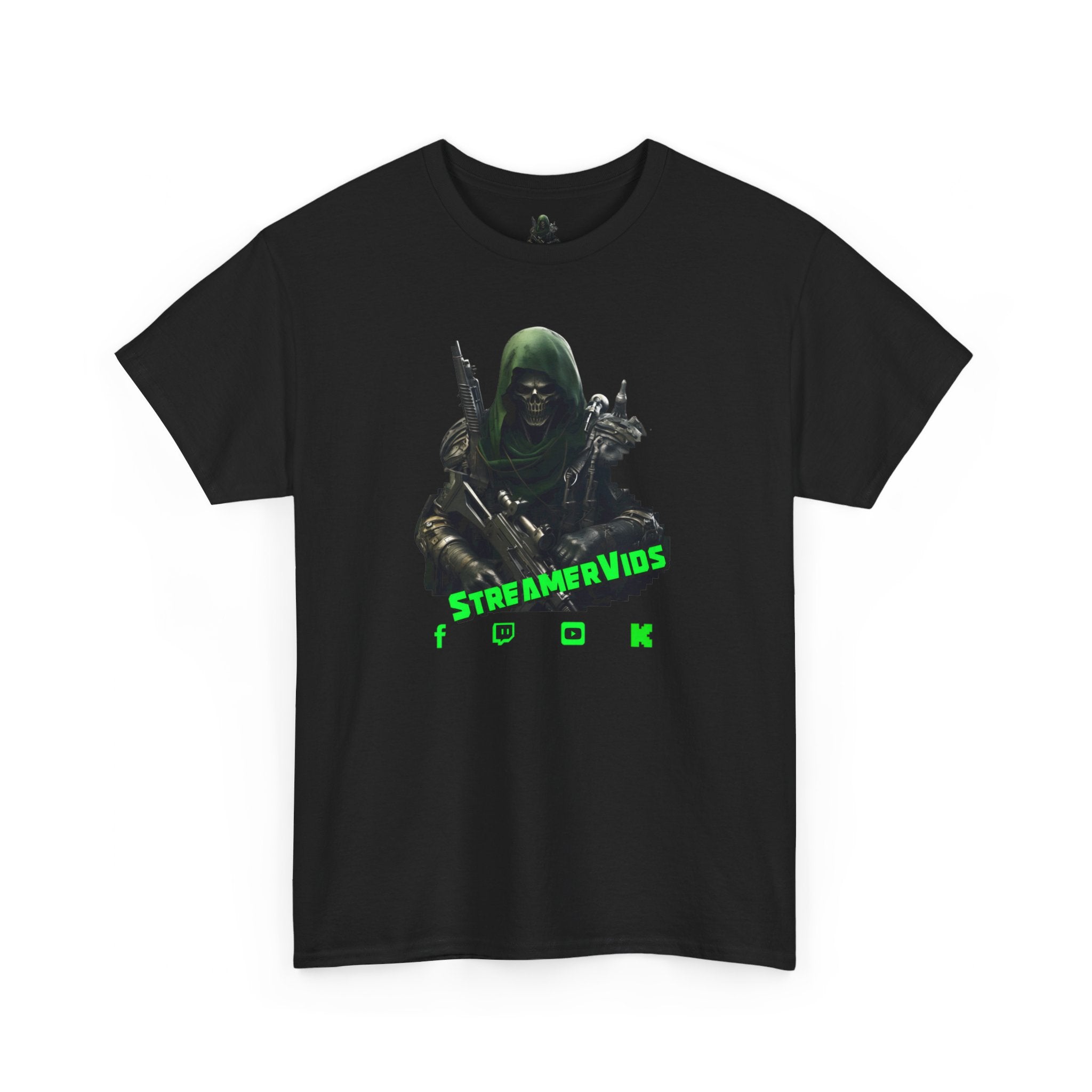 StreamerVids with Gun Unisex Heavy Cotton Tee
