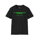 StreamerVids Gaming Racing Font T-Shirt with Social logos.