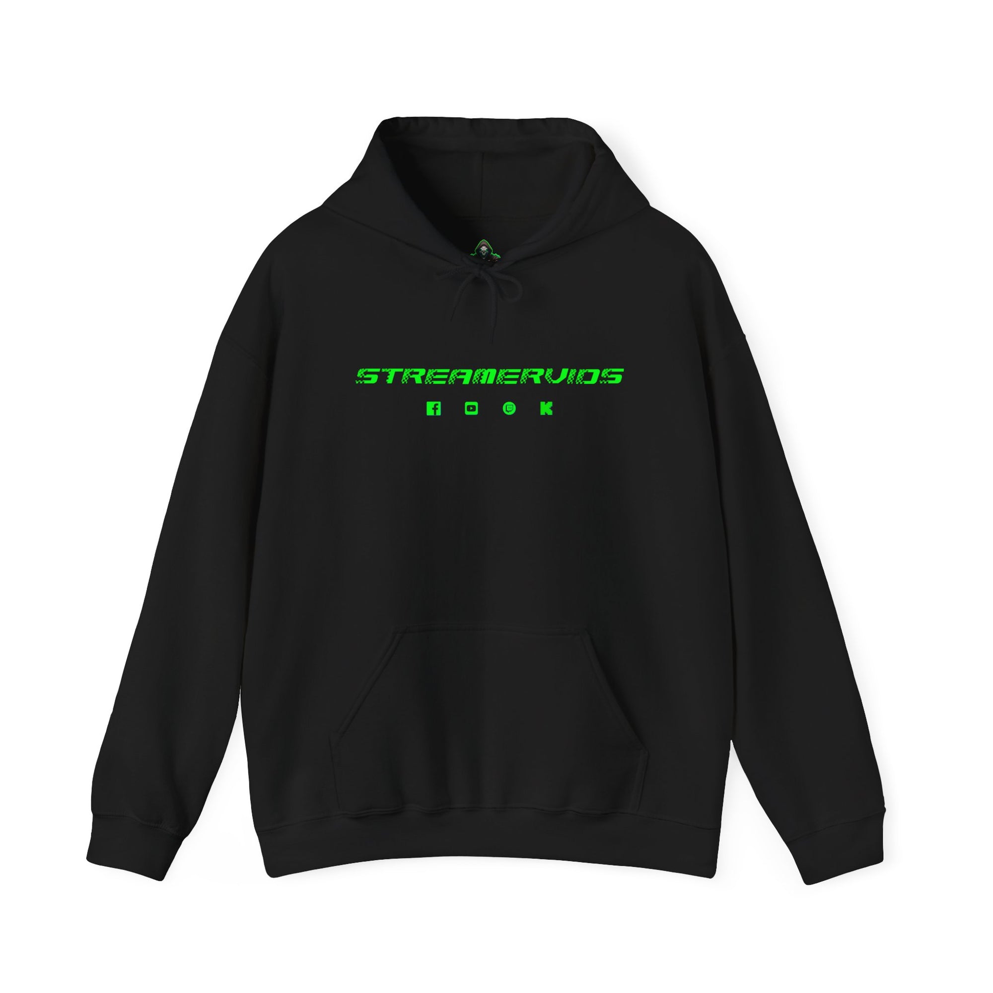 StreamerVids Hooded Sweatshirt with Social logos